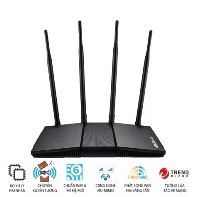 Bộ định tuyến WiFi 6 Asus RT-AX1800HP chuẩn AX1800