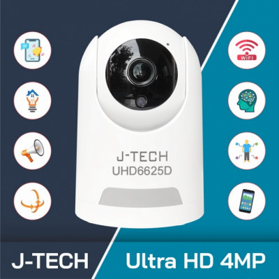 CAMERA WIFI IP J-TECH UHD6625D (ULTRA HD 4MP, XOAY)